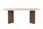 Nordure Sabella Mesa de Comedor Travertino y Nogal de Venecia